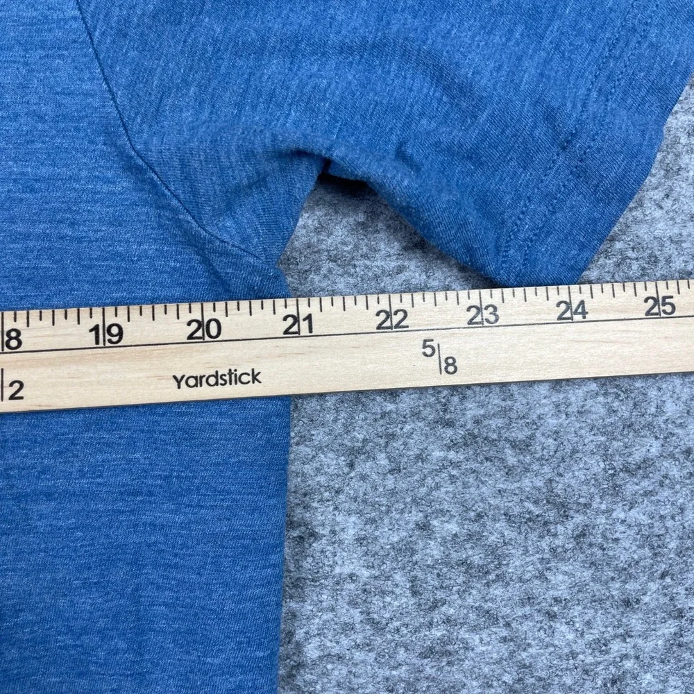 The North Face T-Shirt Mens L Blue Slim Fit Distressed Half Dome Short Sleeve